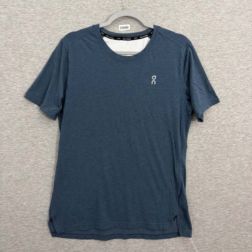 On Running Mens Size Medium Blue Logo Comfort-T Short Sleeve Active Shirt